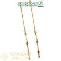 22K Gold Ear Chain (Matilu) - 1 Pair 